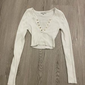White stretchy crop top from Fashion Nova